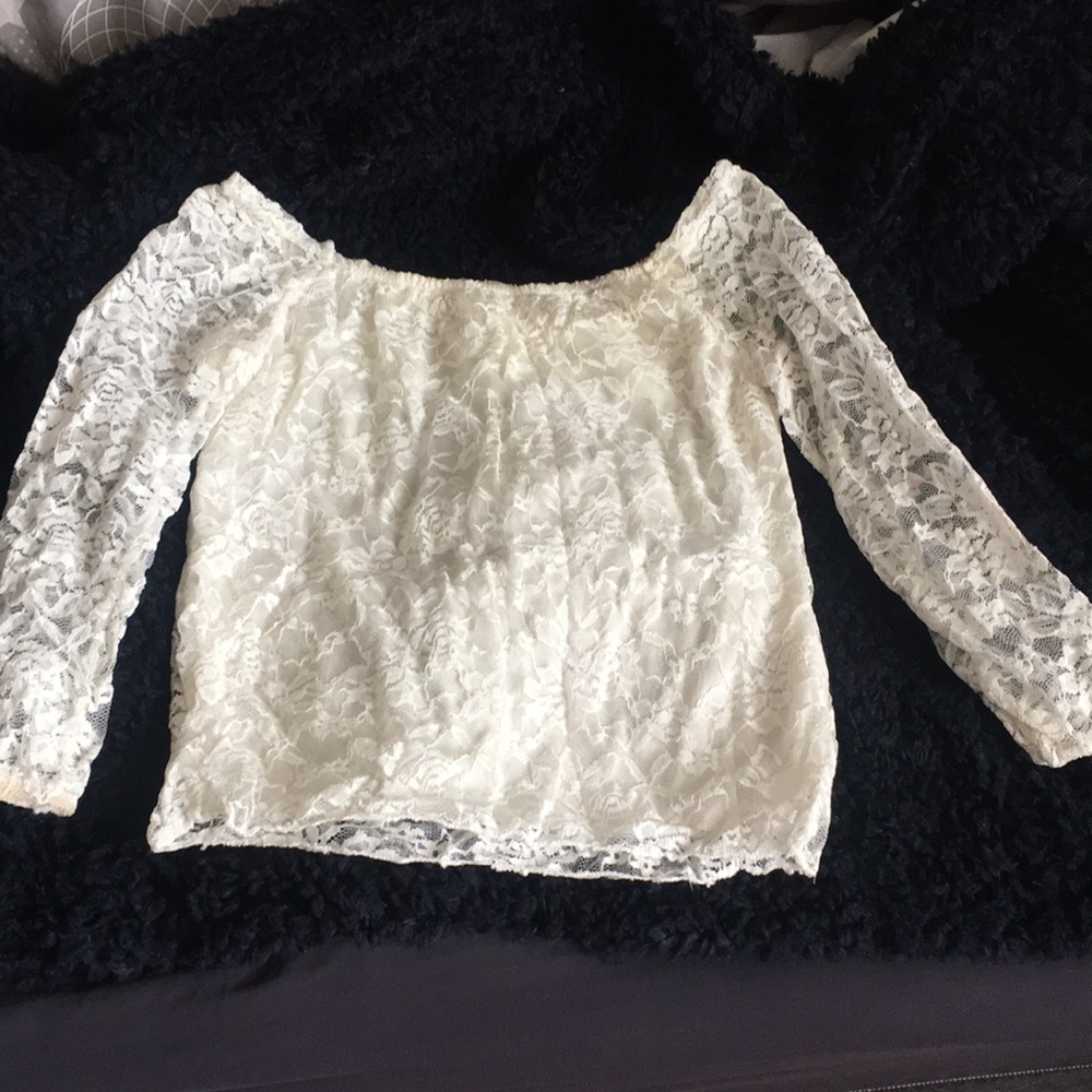 Off shoulder laced top